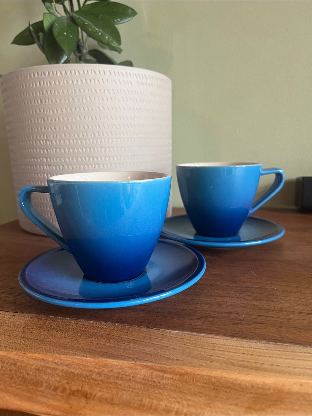 Le Creuset Minimalist Cappuccino Cups Set of 2 , blue